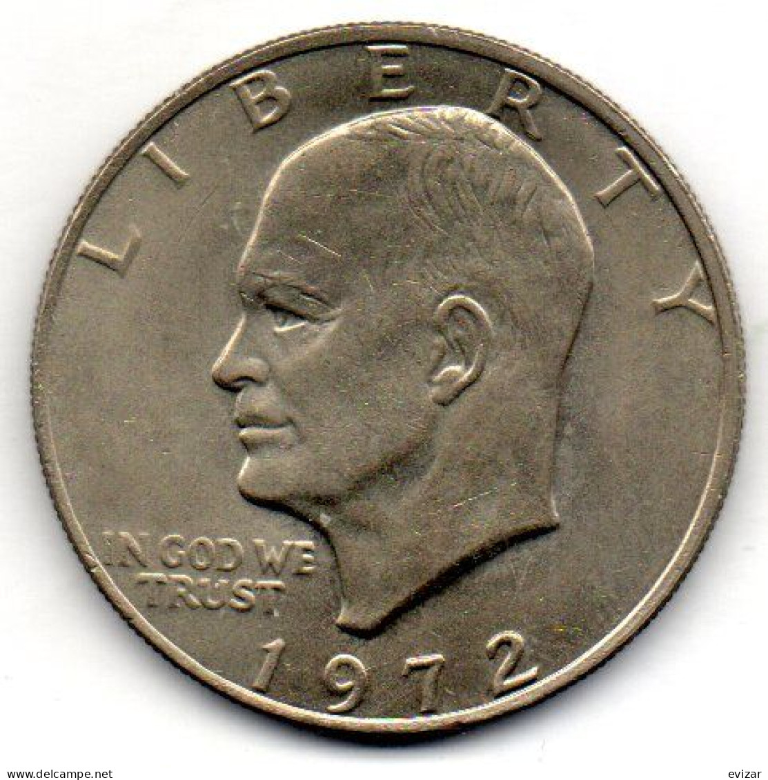 U.S.A, 1 Dollar, Copper-Nickel, Year 1972, KM # 203 - 1971-1978: Eisenhower