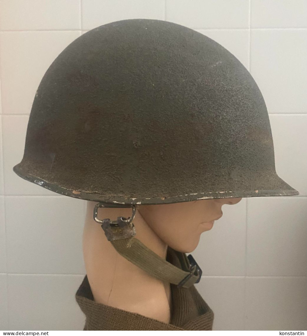 US ARMY M1 HELMET SHELL SAND PAINTED Original. - Cascos