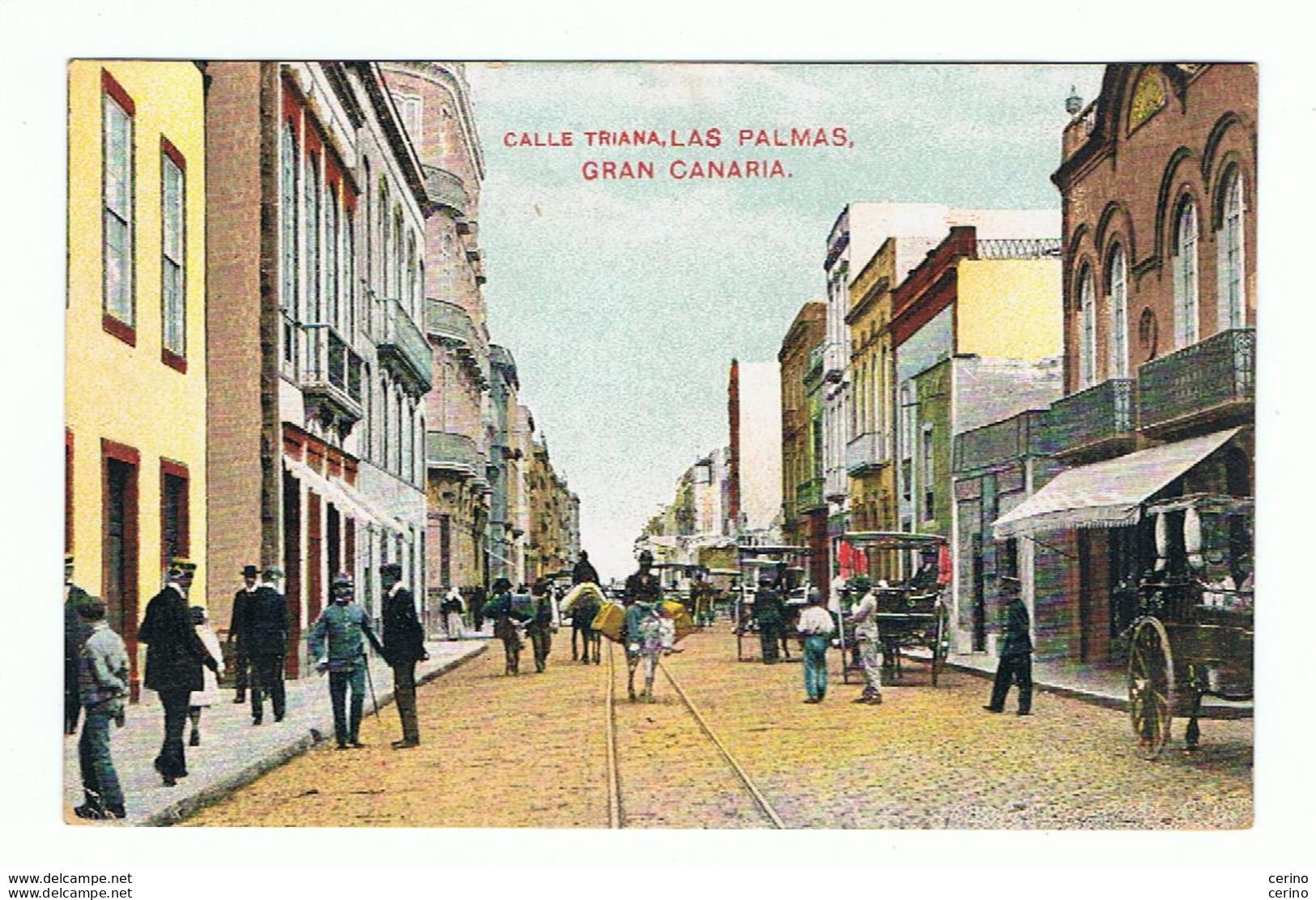 LAS  PALMAS:  CALLE  TRIANA  -  SELLO  REMOVIDO  -  PARA  ITALIA  -  FP - La Palma