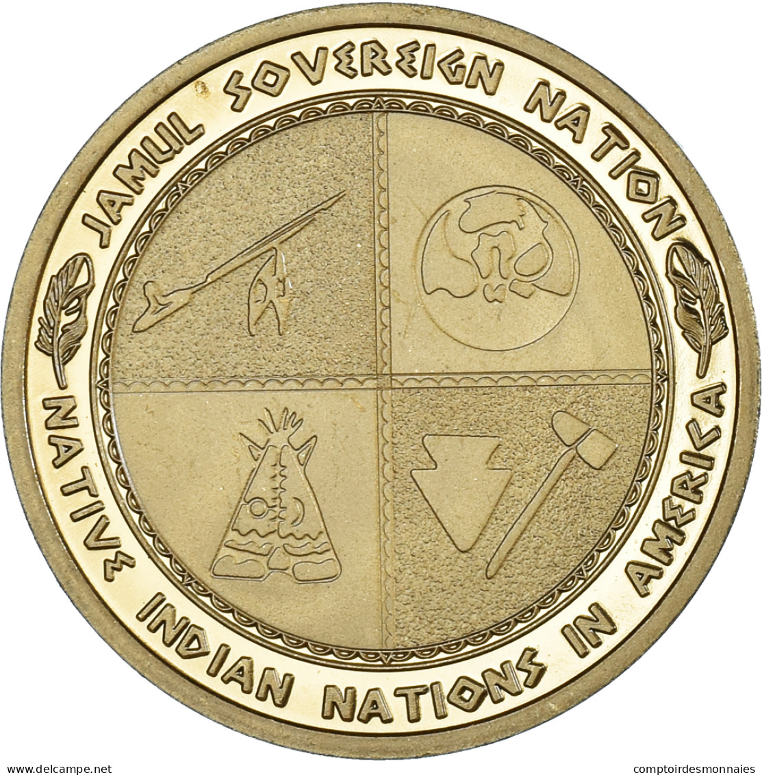 Monnaie, États-Unis, Dollar, 2023, Santee Tribes.BE, SPL, Laiton - Herdenking