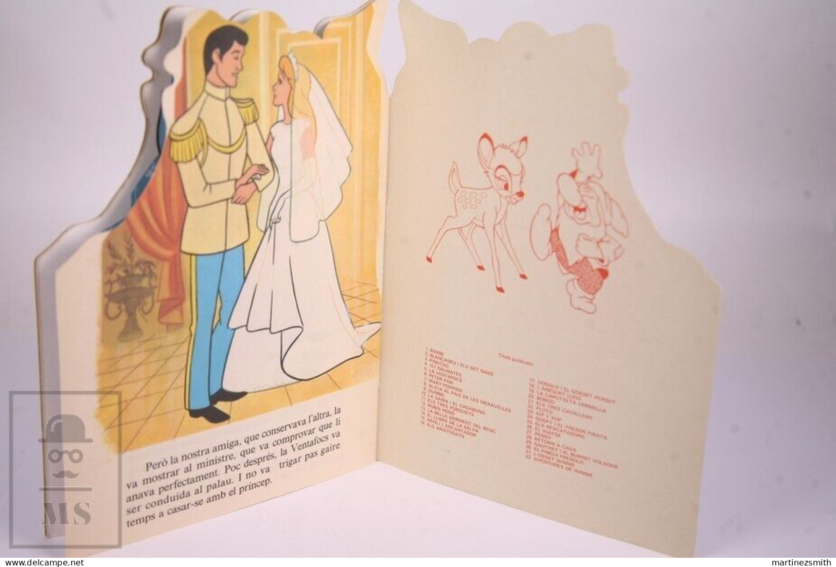 Original 1987 Cinderella Walt Disney Die-Cut Childrens Book - Catalan - Toray - Juniors