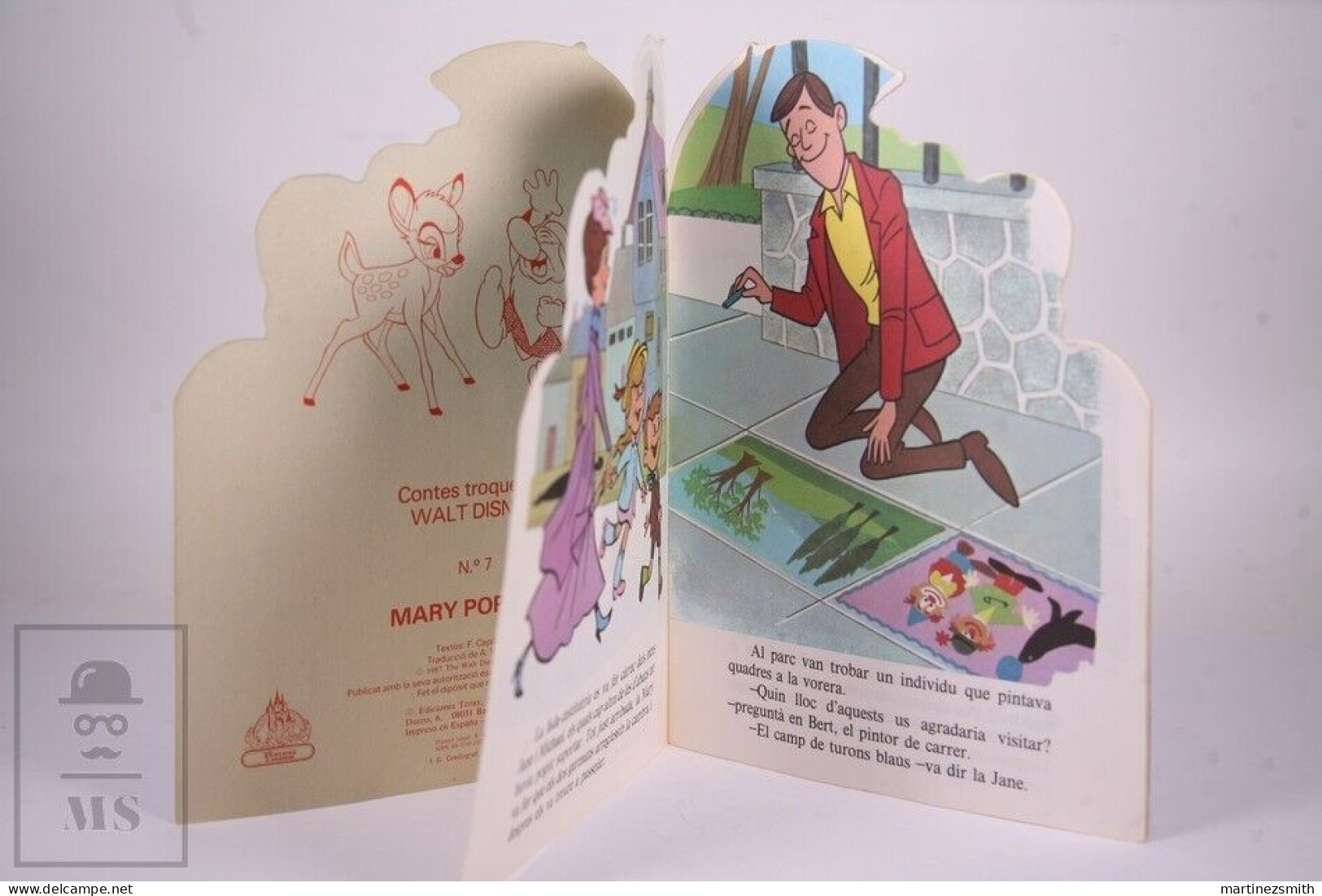 Original 1987 Mary Poppins Walt Disney Die-Cut Children's Book - Catalan - Toray - Juniors