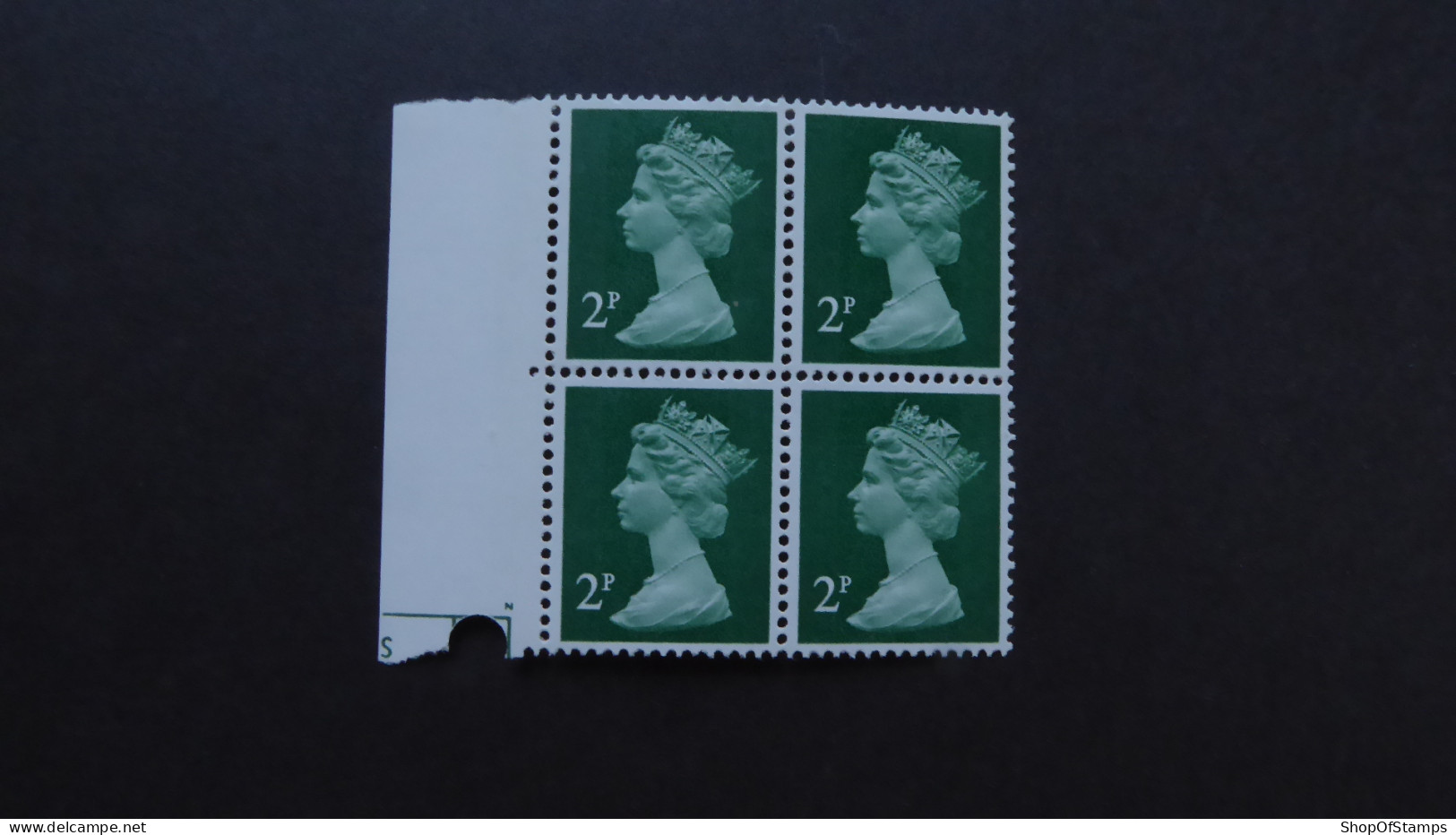 GREAT BRITAIN SG X849? BL4 MARGIN Plate S     - Franking Machines (EMA)