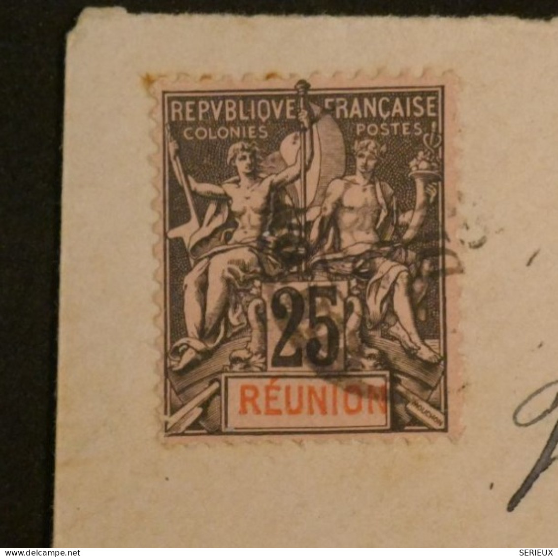BU8  ILE DE LA REUNION  BELLE LETTRE RR 1895 PAQUEBOT MARSEILLE A  CASSE FRANCE +25C  +AFF. INTERESSANT++ - Brieven En Documenten