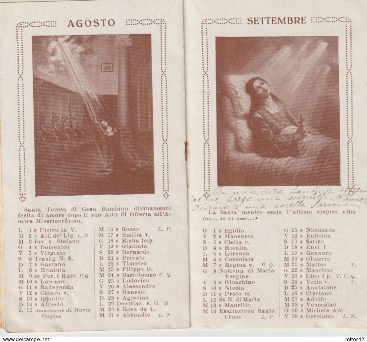 45-Calendarietto di Santa Teresa dal Bambino Gesù-1932