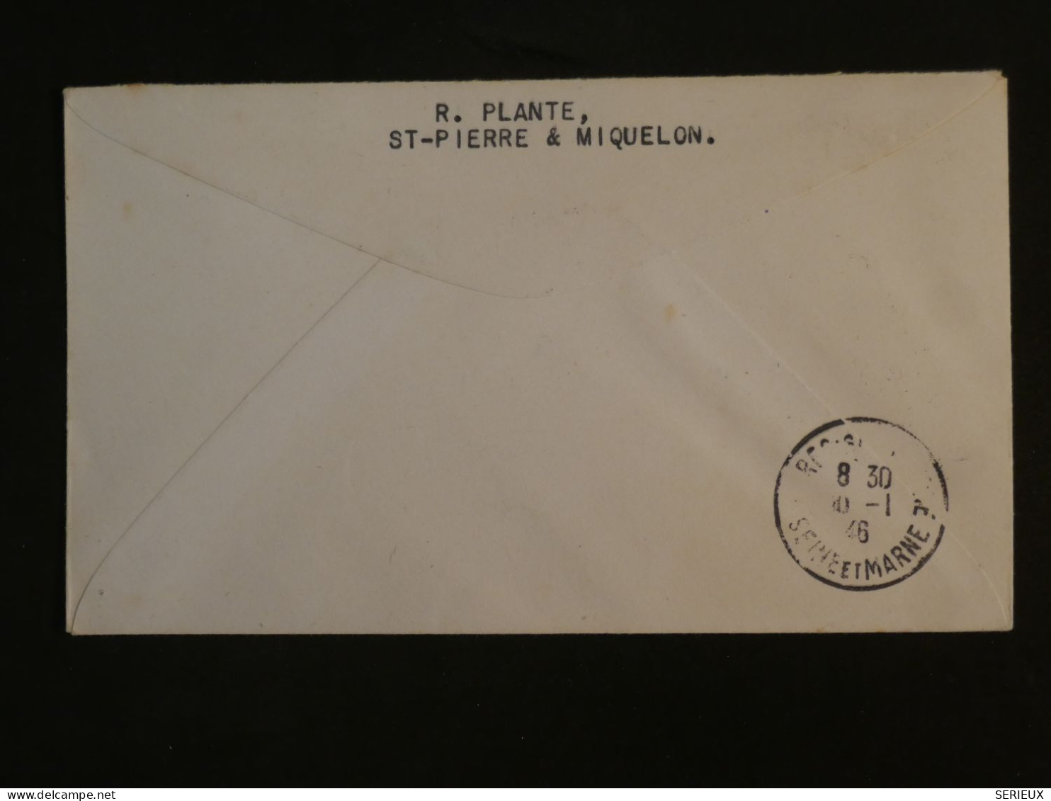 BU8 ST PIERRE MIQUELON BELLE LETTRE FRANCE LIBRE 1945  A  VAIRES  FRANCE  ++ AFF. PLAISANT++ - Brieven En Documenten