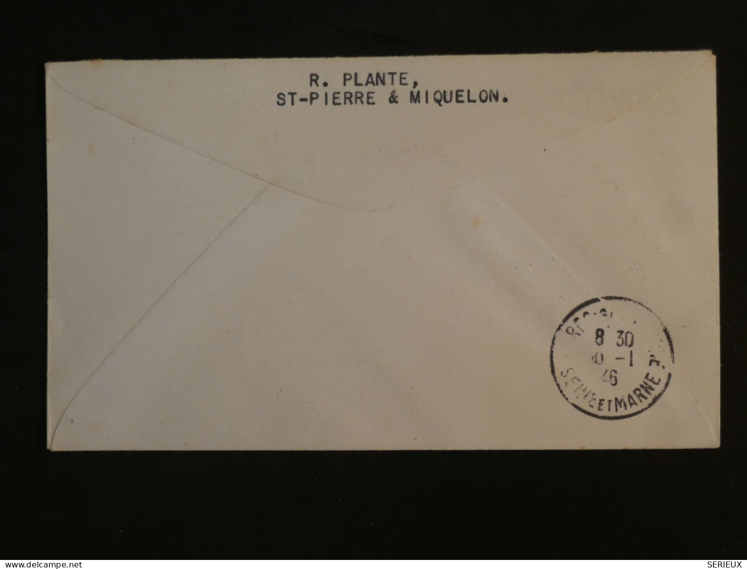 BU8 ST PIERRE MIQUELON BELLE LETTRE FRANCE LIBRE 1945  A  VAIRES  FRANCE  ++ AFF. PLAISANT++ - Lettres & Documents