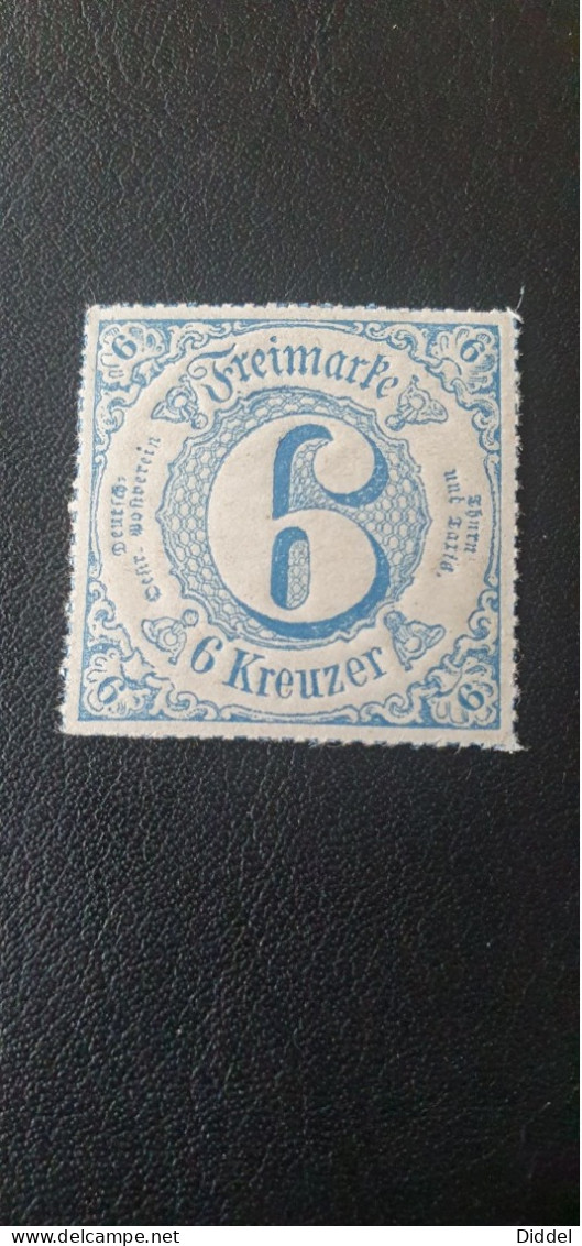 Altdeutschland Turn Und Taxis 6 Kreuzer Freimarke 1862 Hellblau  Ungestempelt - Mint