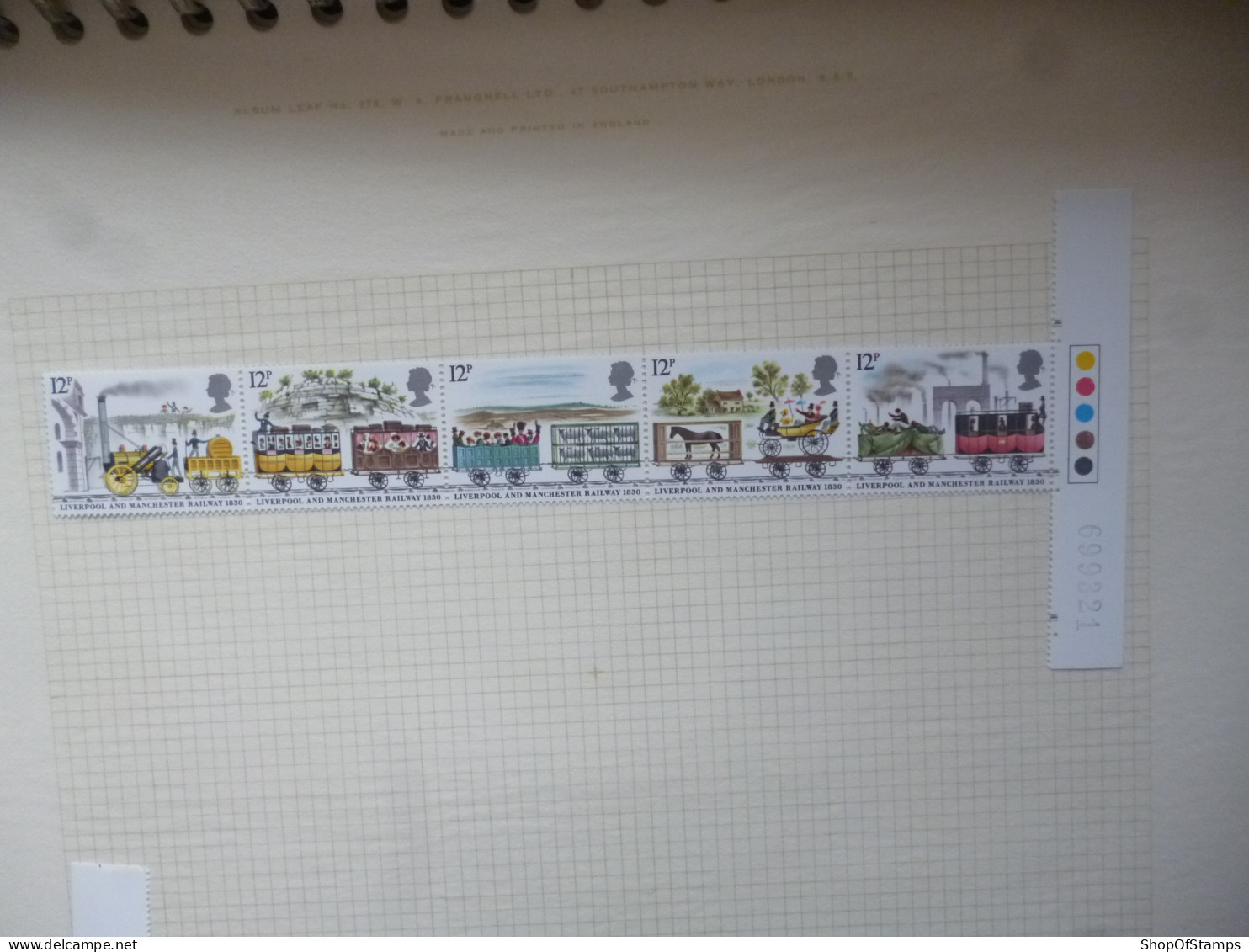 GREAT BRITAIN SG 1113-17 LIVERPOOL-MANCHESTER RAILWAY 150YR SETENENT TRAFFIC LIGHT - Feuilles, Planches  Et Multiples