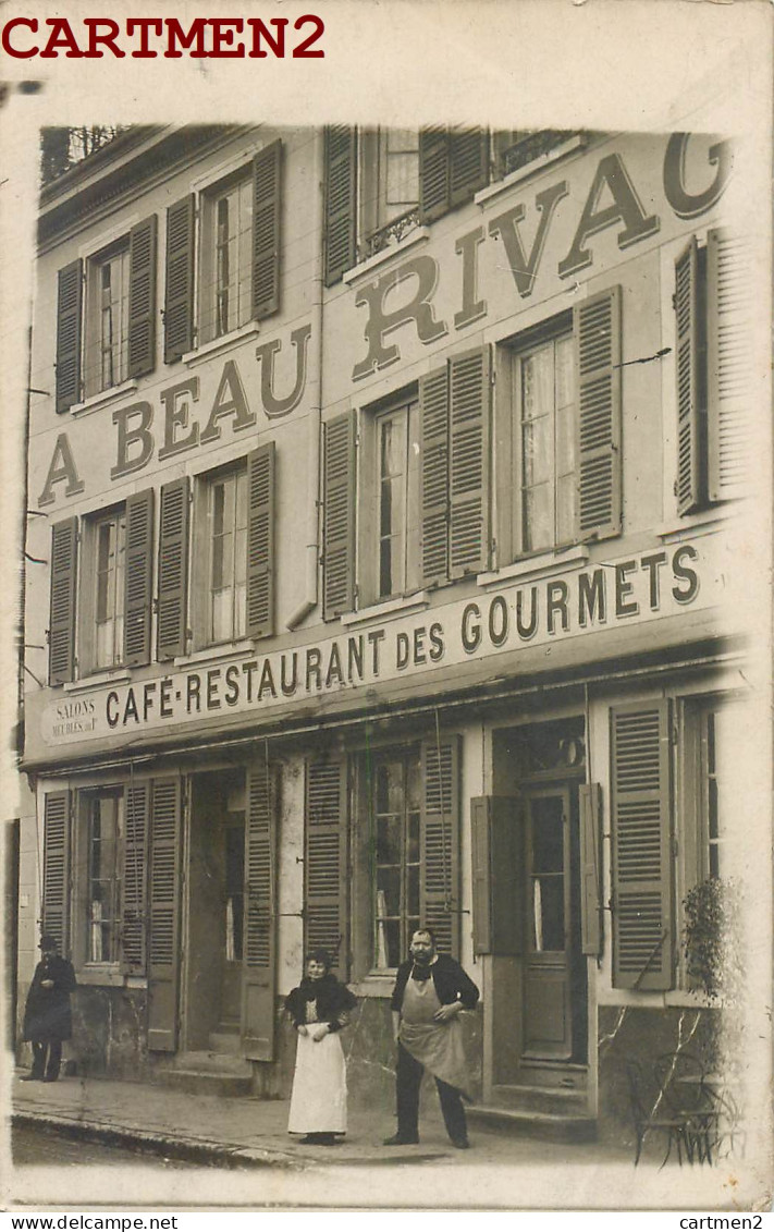 CARTE PHOTO : FONTAINE-SUR-SAONE ? CALUIRE ? GRENOBLE ? DEVANTURE A BEAU RIVAGE CAFE RESTAURANT DES GOURMETS 69 RHONE - Caluire Et Cuire