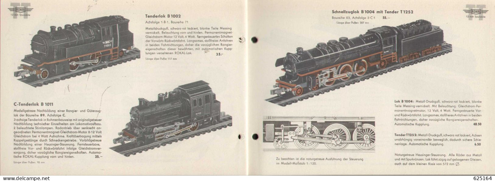 Catalogue Rokal 1958 Modellbahn-Katalog Spur TT 1:120 12 Mm - Alemania