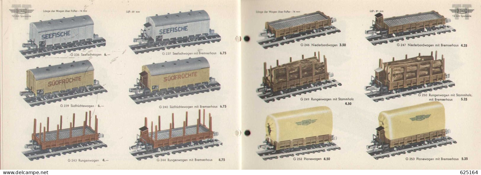 Catalogue Rokal 1958 Modellbahn-Katalog Spur TT 1:120 12 Mm - Alemania