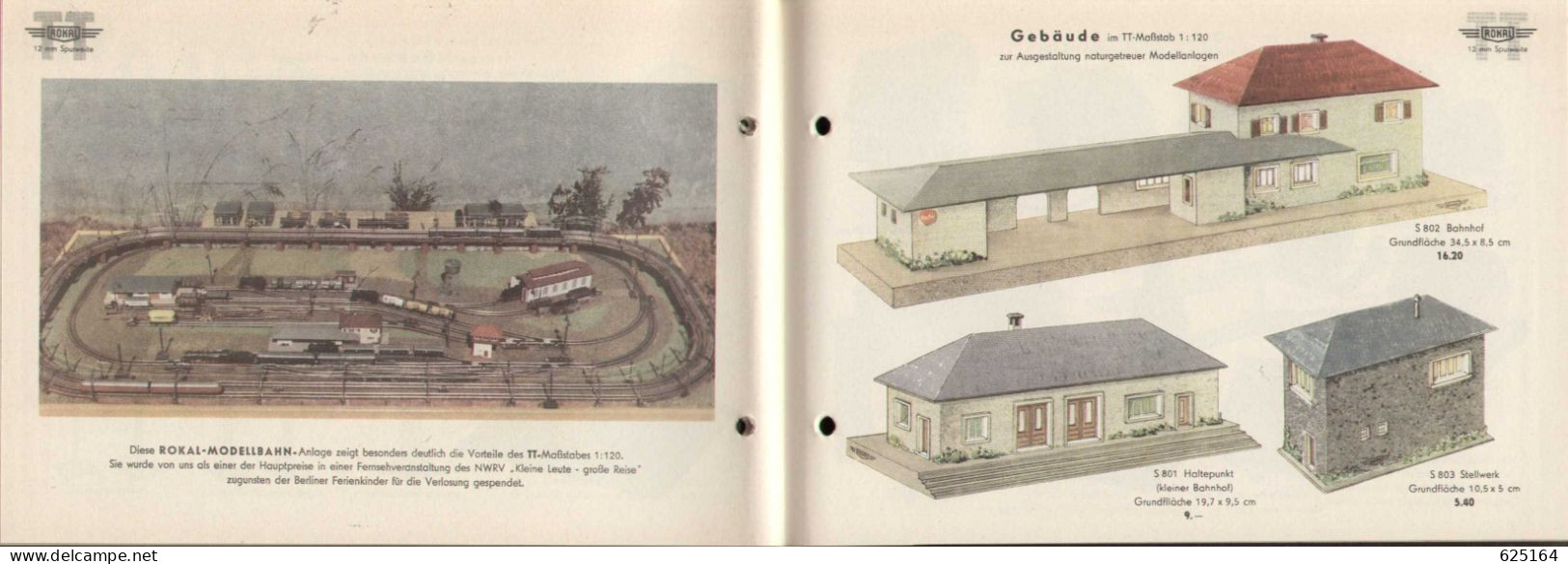 catalogue Rokal 1958 Modellbahn-Katalog Spur TT 1:120 12 mm