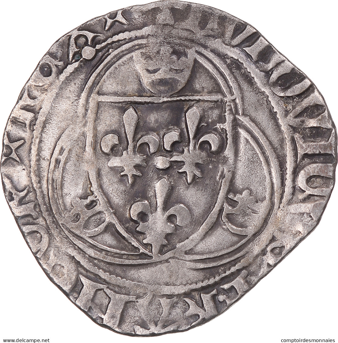 Monnaie, France, Louis XI, Blanc à La Couronne, 1461-1483 - 1461-1483 Louis XI Le Prudent