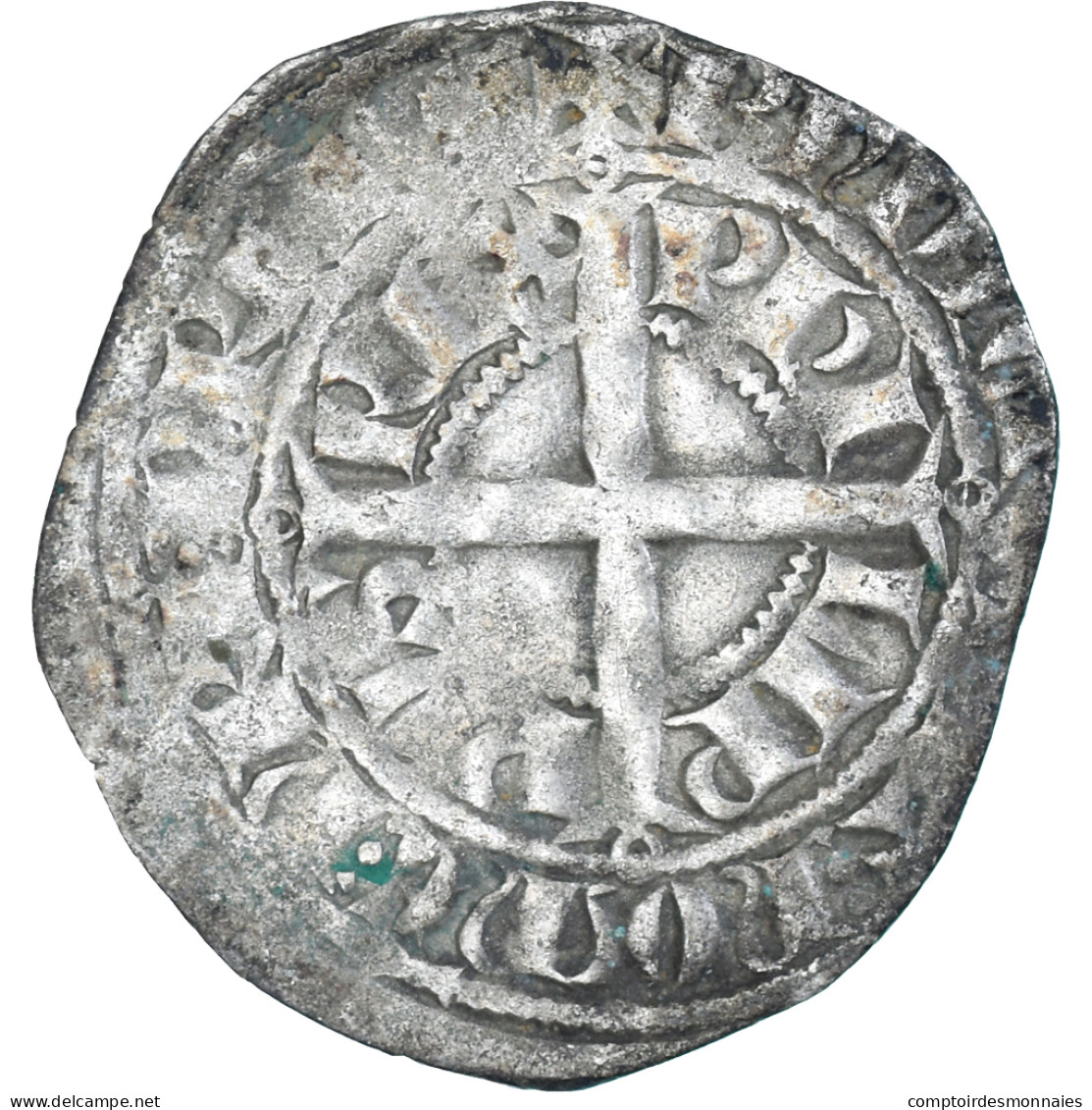 Monnaie, France, Philippe VI, Gros à La Couronne, 1328-1350, TB+, Billon - 1328-1350 Philippe VI Le Fortuné