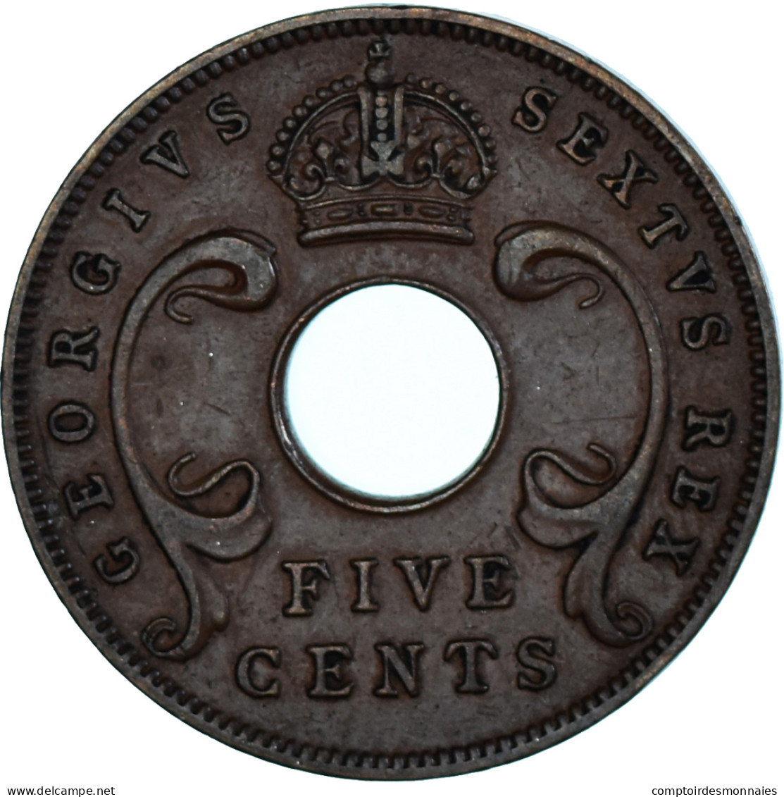 Monnaie, Afrique Orientale, George VI, 5 Cents, 1949, TTB, Bronze, KM:33 - Britische Kolonie