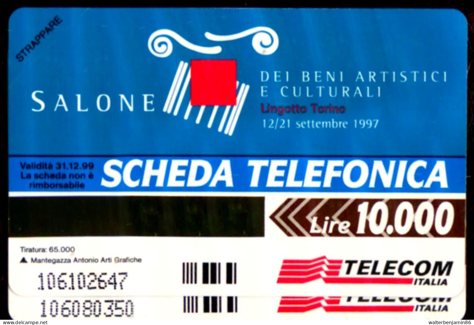 G 653 & 653 A C&C 2717 2 SCHEDE TELEFONICHE NUOVE MAGNETIZZATE SALONE TORINO VARIETA' OCR CORTO E LUNGO - Errori & Varietà