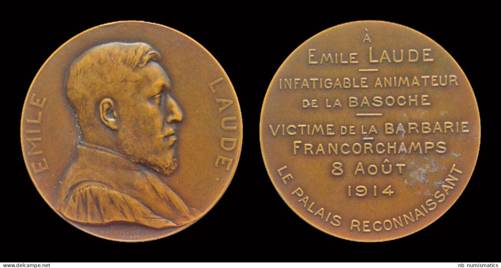 Belgium Bonnetain Armand, Medaille Emile Laude - Royal / Of Nobility