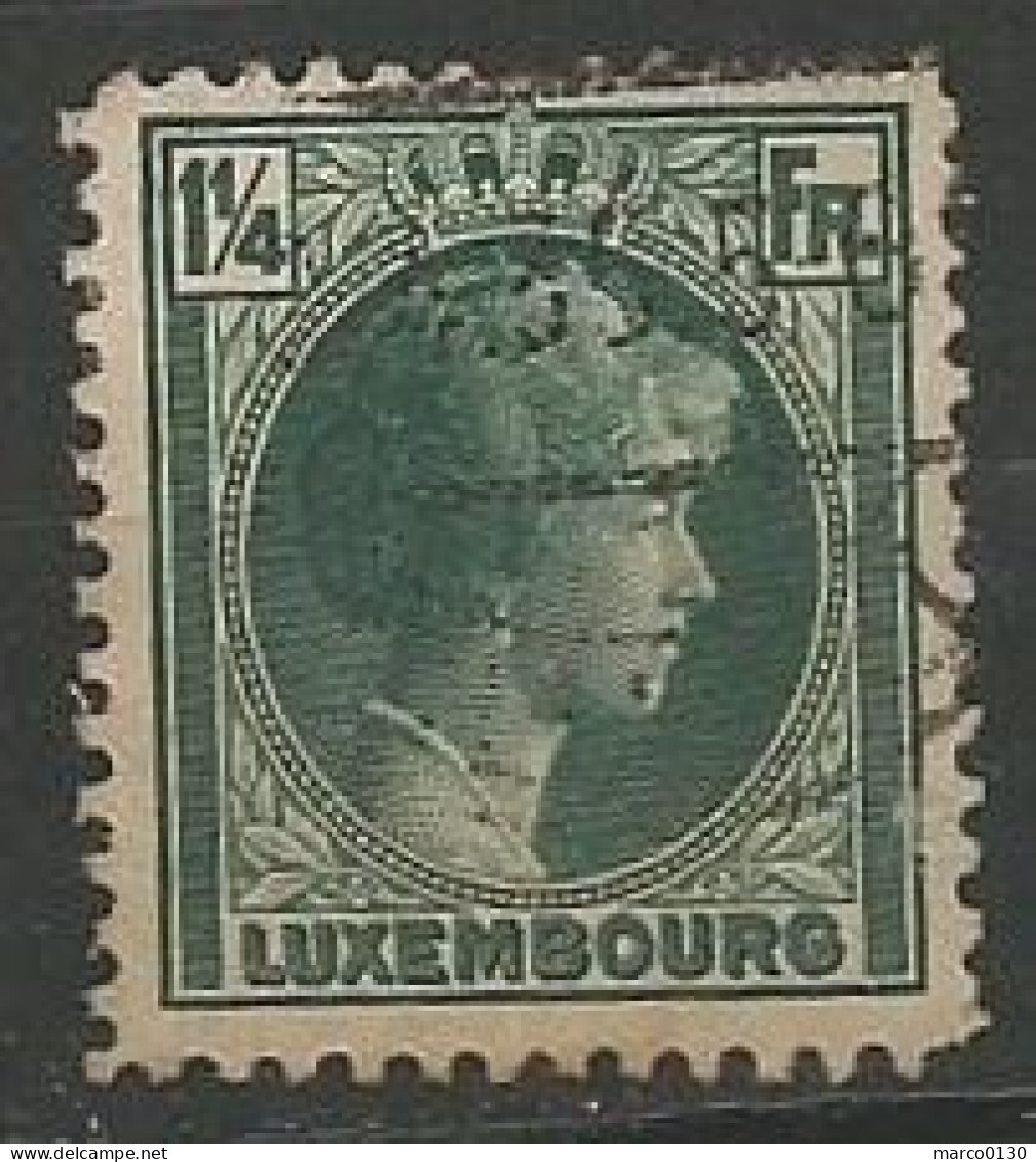 LUXEMBOURG N° 224 OBLITERE - 1926-39 Charlotte Rechtsprofil