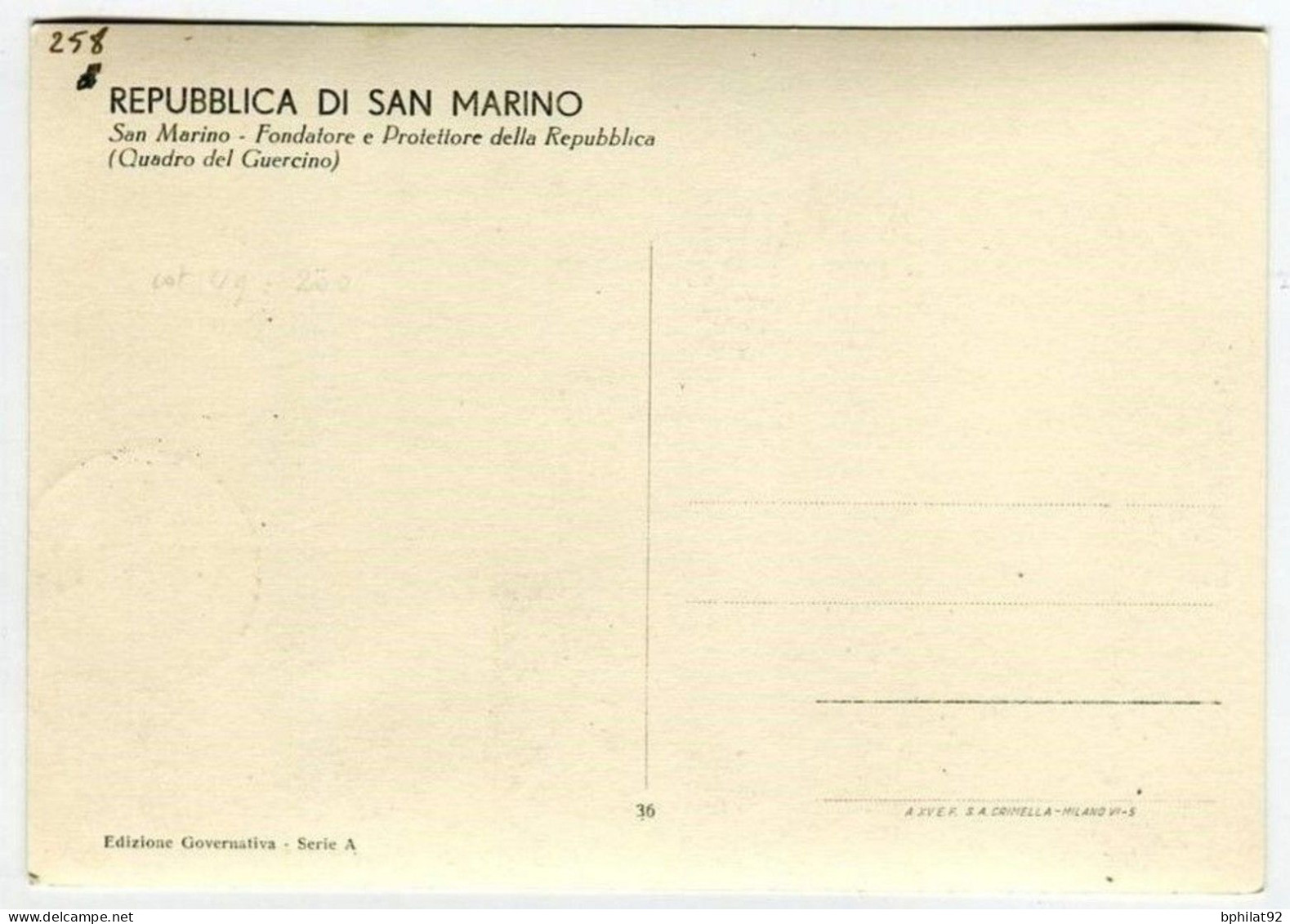 !!! CARTE MAXIMUM 20 L DE SAINT MARIN CACHET DE 1947 - Lettres & Documents