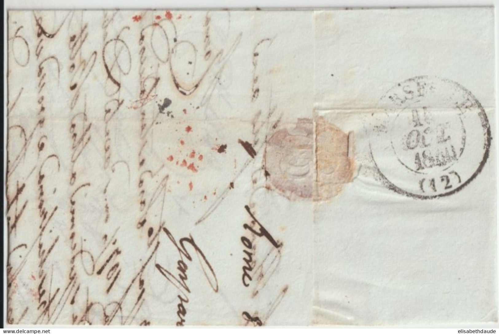 1840 - LETTRE De ROME Avec MARQUE D'ENTREE SARD. ANTIBES (VAR) => MARSEILLE - Entry Postmarks