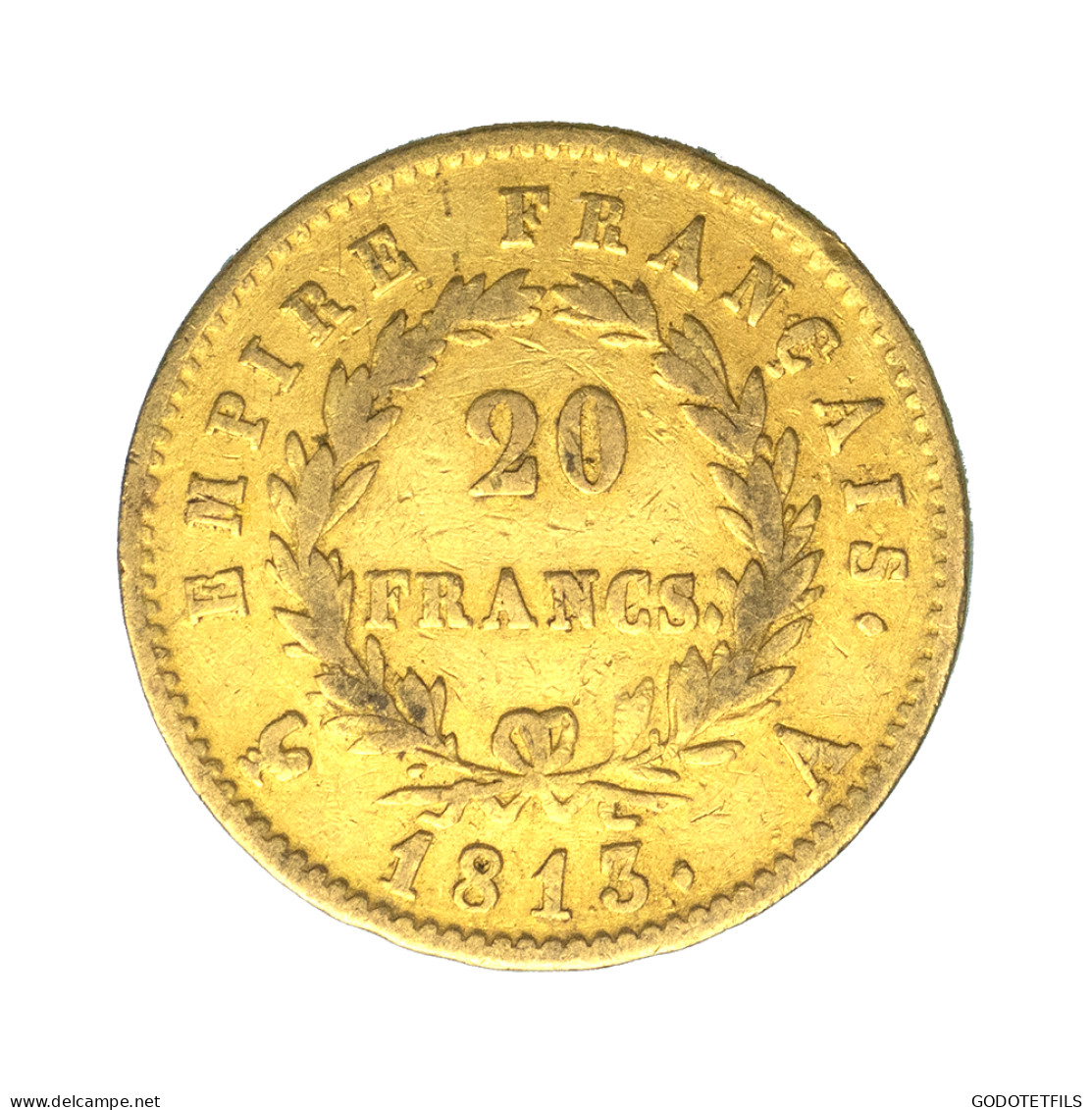 Premier-Empire- Napoléon 1er 20 Francs Tête Laurée 1813 Paris - 20 Francs (or)