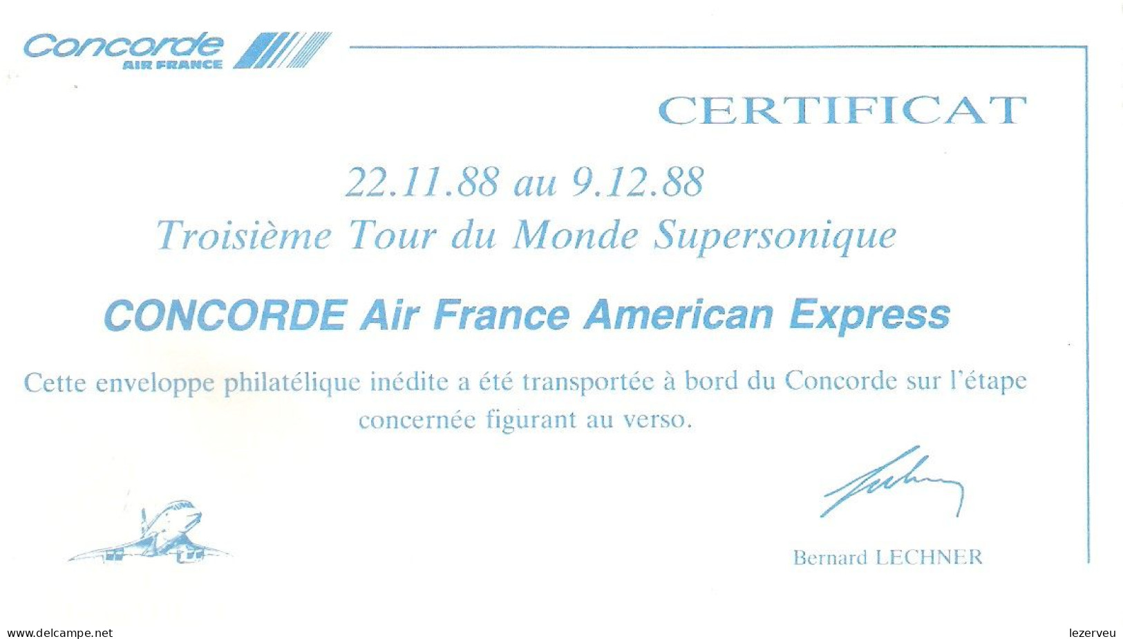 CONCORDE TROISIEME TOUR DU MONDE SUPERSONIQUE 6 PLIS COVERS PREMIERS VOLS FIRST FLIGHTS - Autres & Non Classés