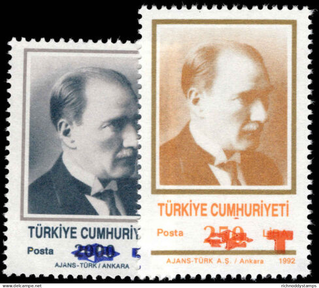 Turkey 1996 Ataturk Postcard Stamps Unmounted Mint. - Ungebraucht