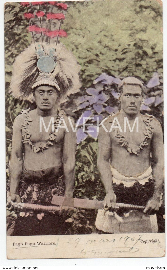 Cpa  Saoma 1907 " Pago Pago Warriors " - Samoa