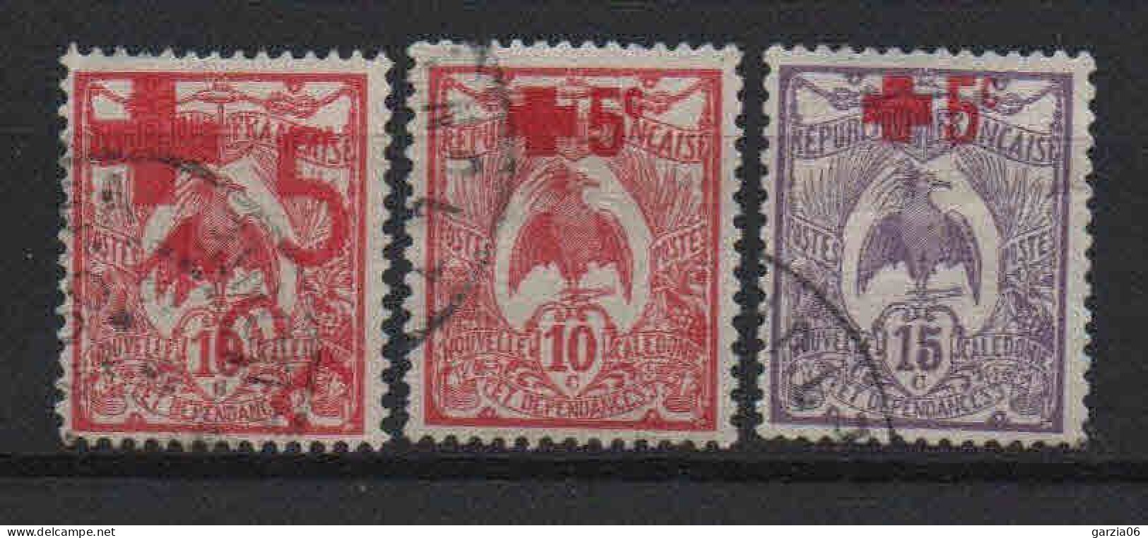 Nouvelle Calédonie  - 1915 - Croix Rouge  - N° 110 à 112  - Oblit - Used - Used Stamps