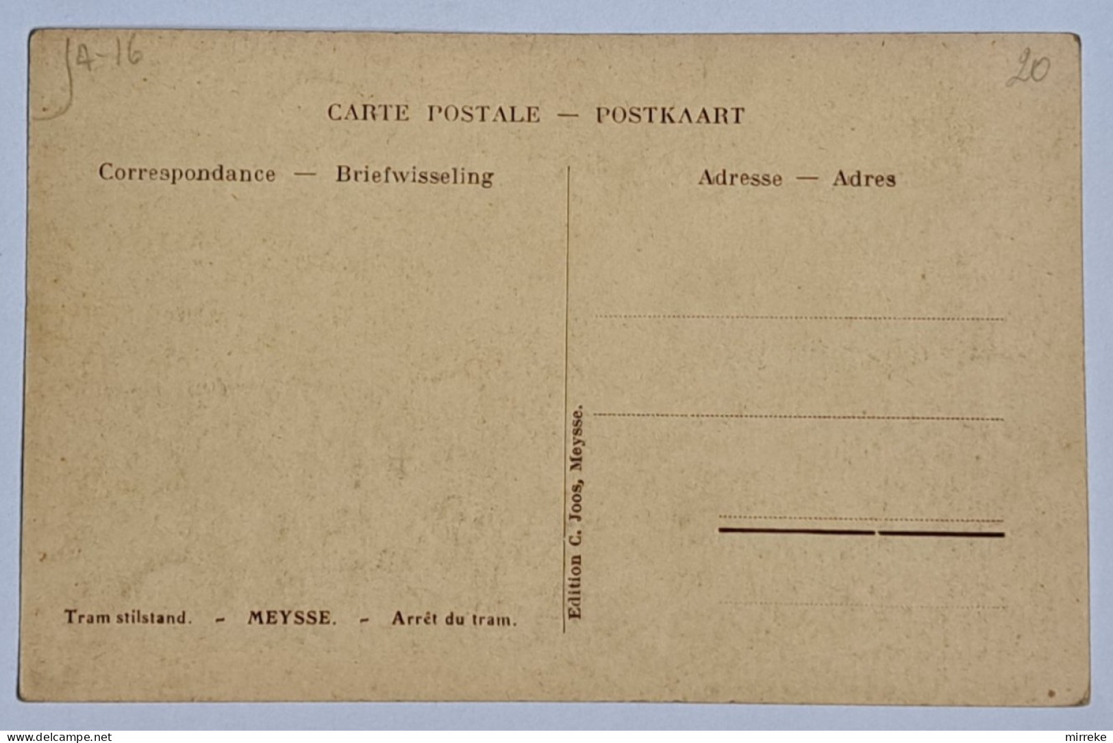 @J@  -  MEYSSE  -  Tram Stilstand  /  Arrêt Du Tram  -  Zie / Voir Scan's - Meise