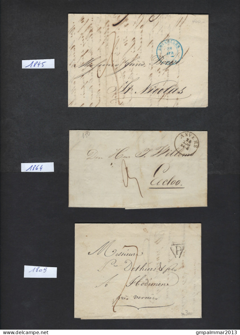 6 Voorlopers Periode Tussen 1809 En 1864 Met O.a. 1 X Stempel MIDI  ; Details En Staat Zie 4 Scans ! LOT 357 - Autres & Non Classés