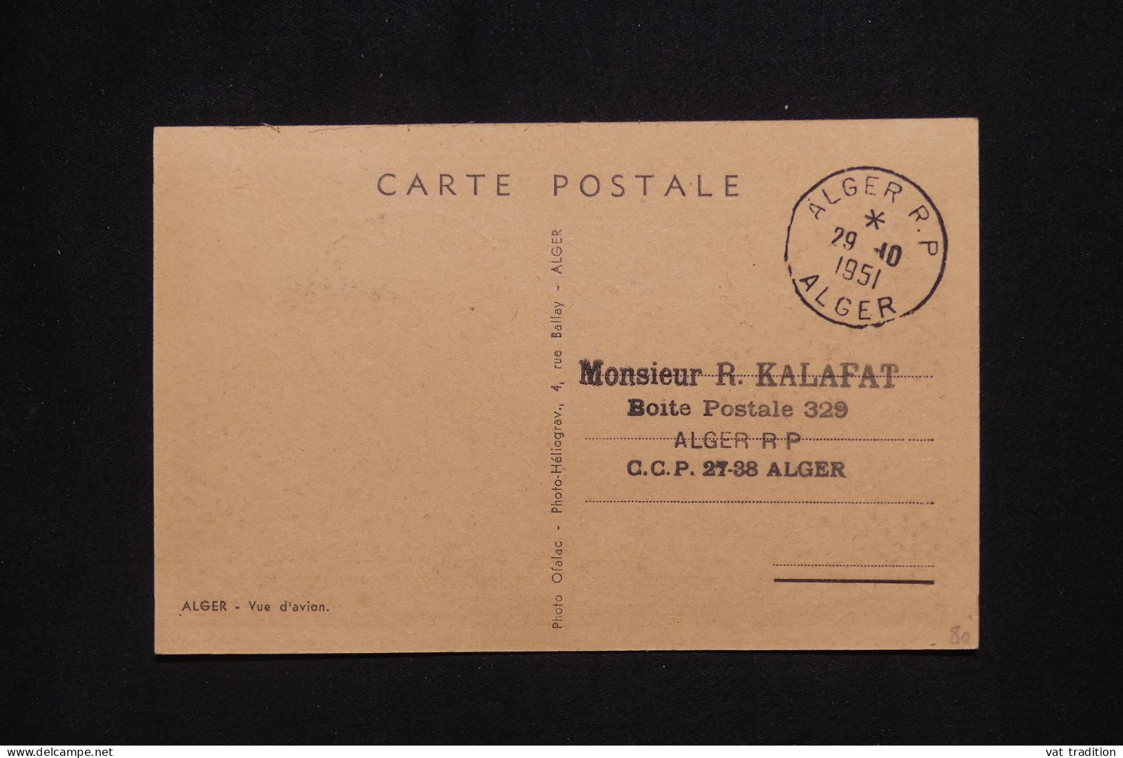 ALGERIE Française - Lettre Par Avion - Rallye Aérien - 1951 - A 508 - Poste Aérienne