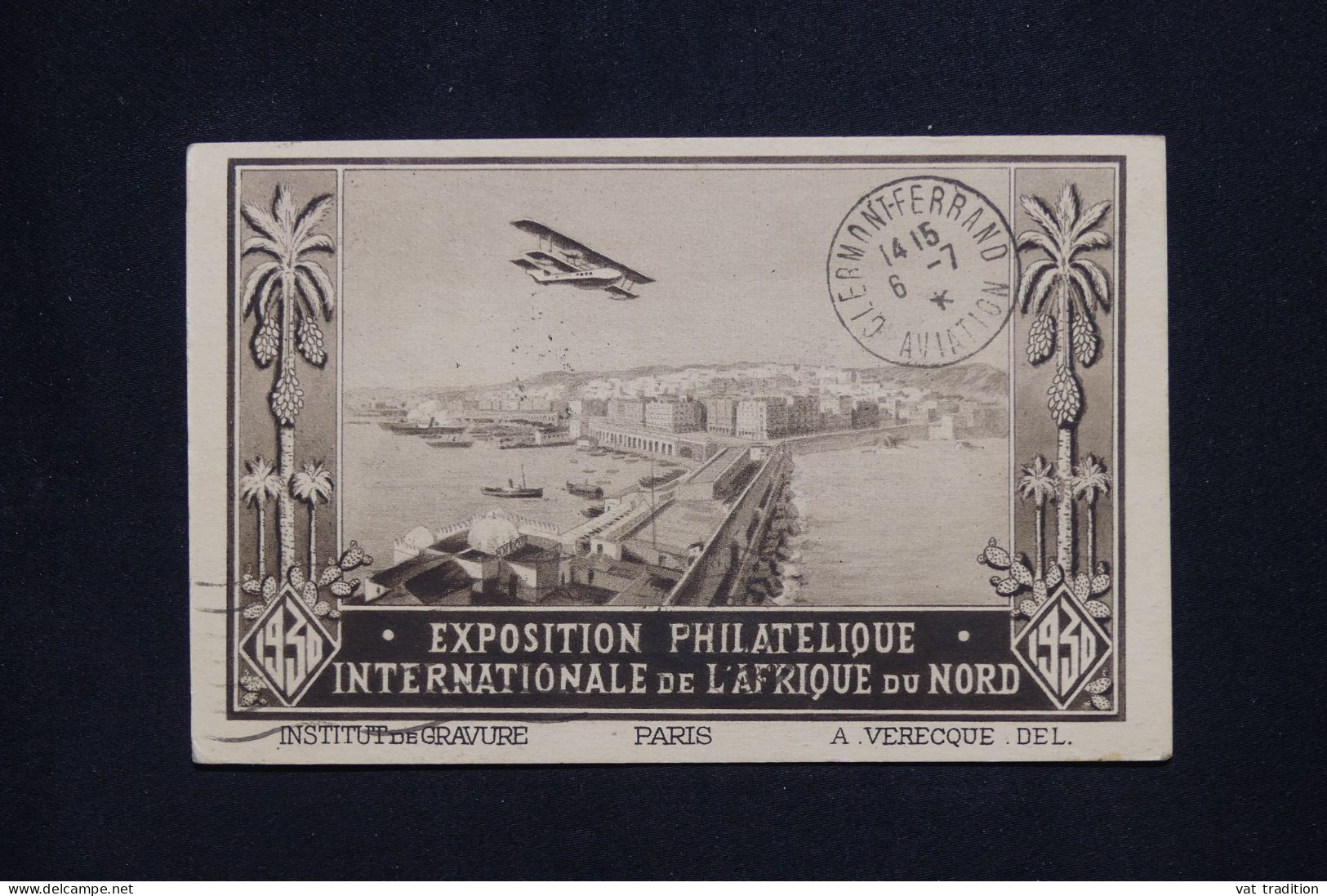 ALGERIE Française - Lettre Par Avion - Alger Clermont-Ferrant - 1930 - A 509 - Aéreo