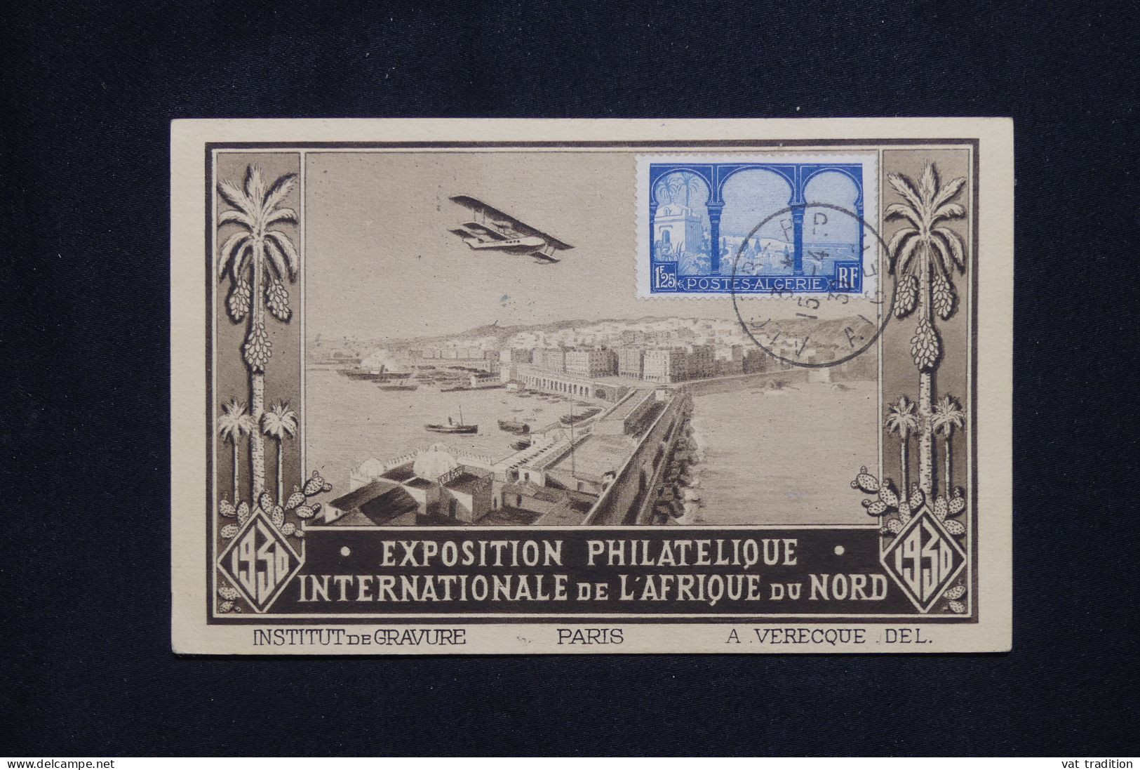 ALGERIE Française - Lettre Par Avion - Alger Paris - Départ Retardé - 1930 - A 510 - Airmail