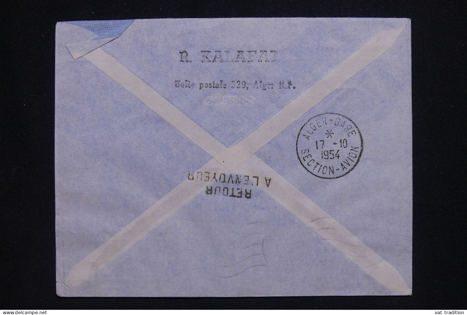 ALGERIE Française - Lettre Par Avion - Alger Fort Polignac - 1954 - A 513 - Airmail