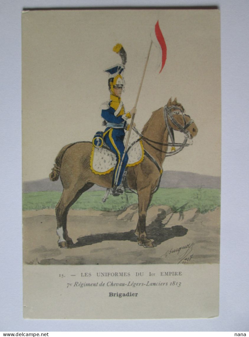 France-Les Uniformes Du I Er Empire:7 E Regiment De Chevau-Legers-Lanciers 1813 Carte Postale Non Voyage 1907 - Uniformes