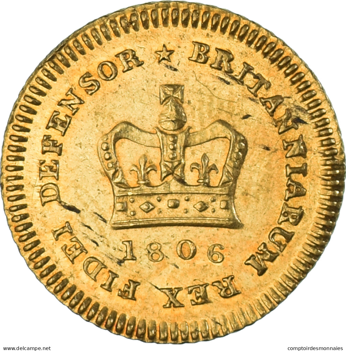 Monnaie, Grande-Bretagne, George III, 1/3 Guinea, 1806, Londres, TTB+, Or - Guinea