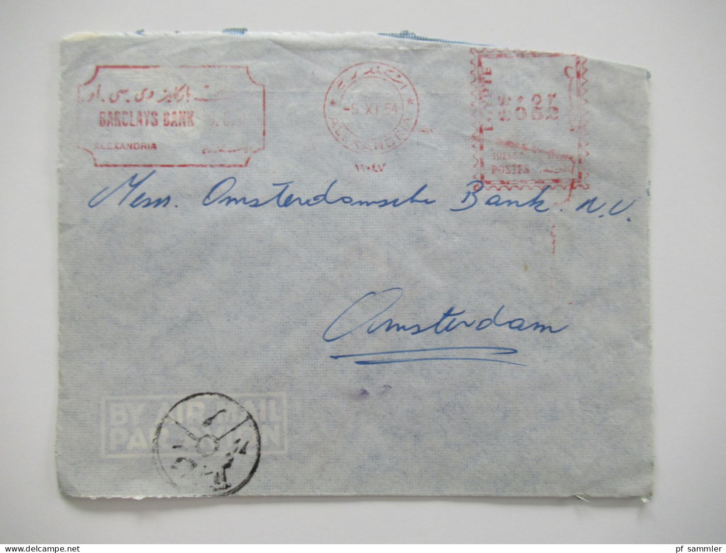 Ägypten 1950er Jahre Belegeposten 41 Belege / teils Einschreiben / Reko / viele Stempel / AFS Freistempel nach Holland