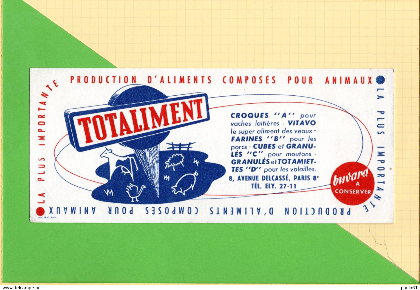 Buvard & Blotting Paper : TOTALIMENT Pour Animaux - Animals