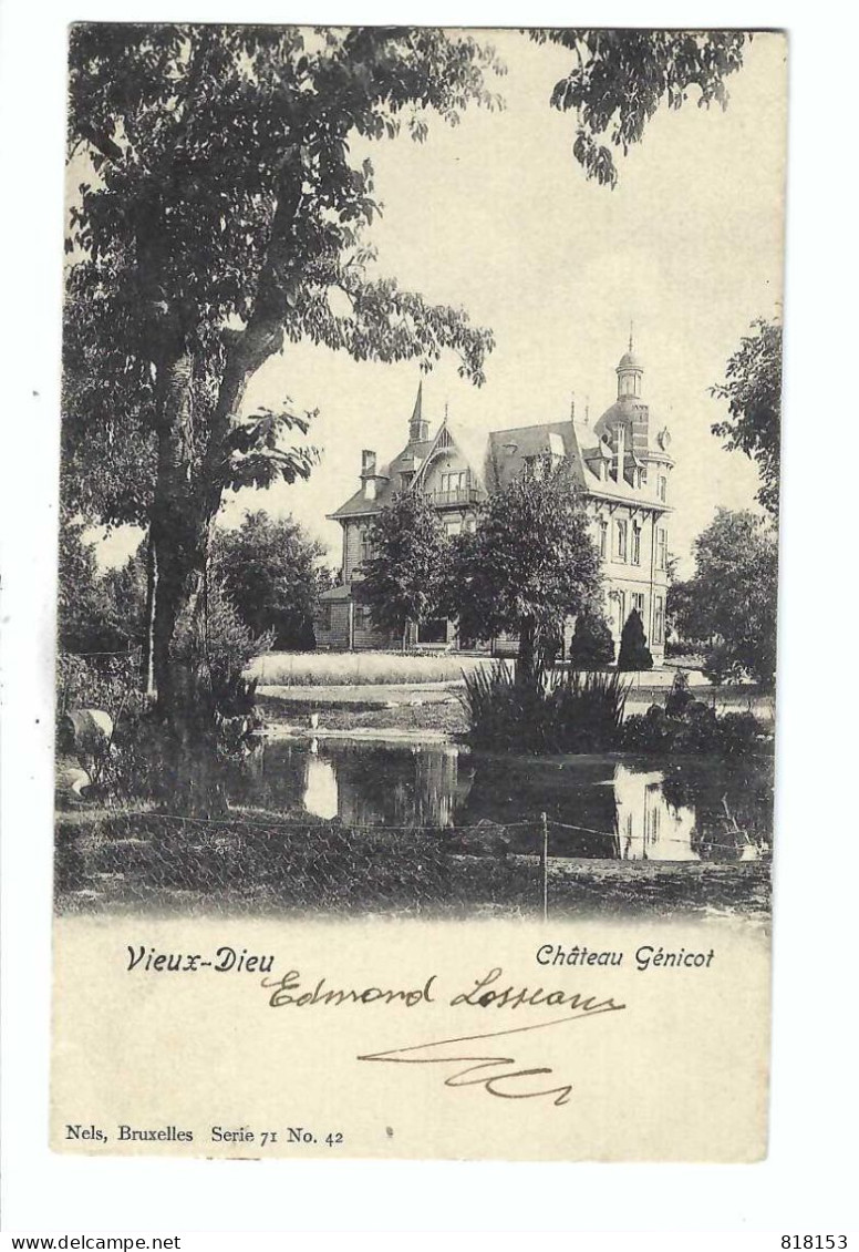 Mortsel  Vieux-Dieu       Château  Génicot  1914 - Mortsel