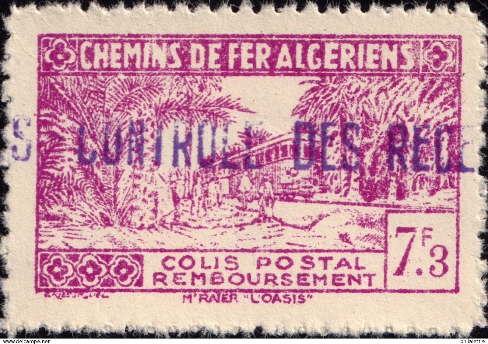 ALGÉRIE - 1945-46 - Colis-Postaux Yv.153 - 7f3 Lilas - Neuf** - Paketmarken