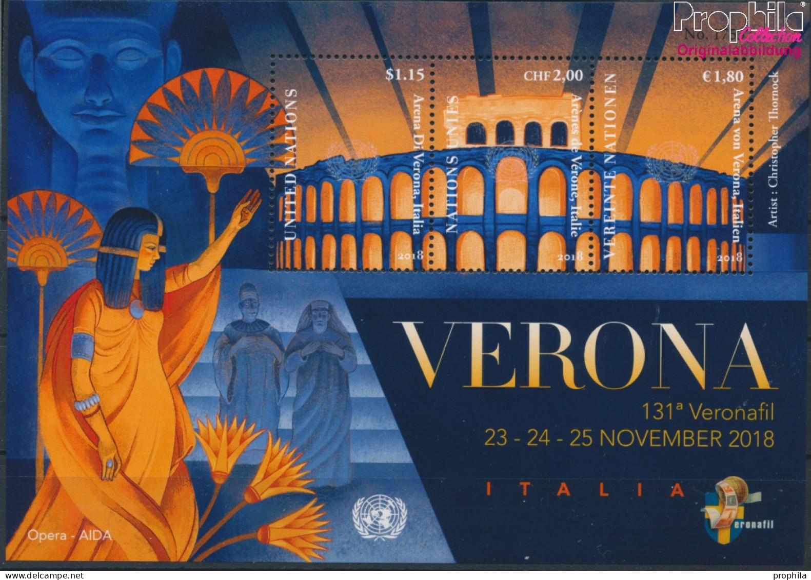 UNO - New York Block57 (kompl.Ausg.) Postfrisch 2018 Arena Von Verona (10115351 - Unused Stamps