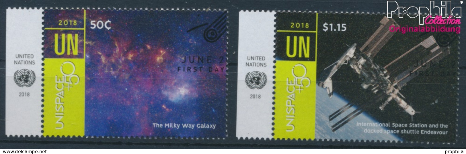UNO - New York 1661-1662 (kompl.Ausg.) Gestempelt 2018 Erforschung Des Weltraums (10130271 - Usati