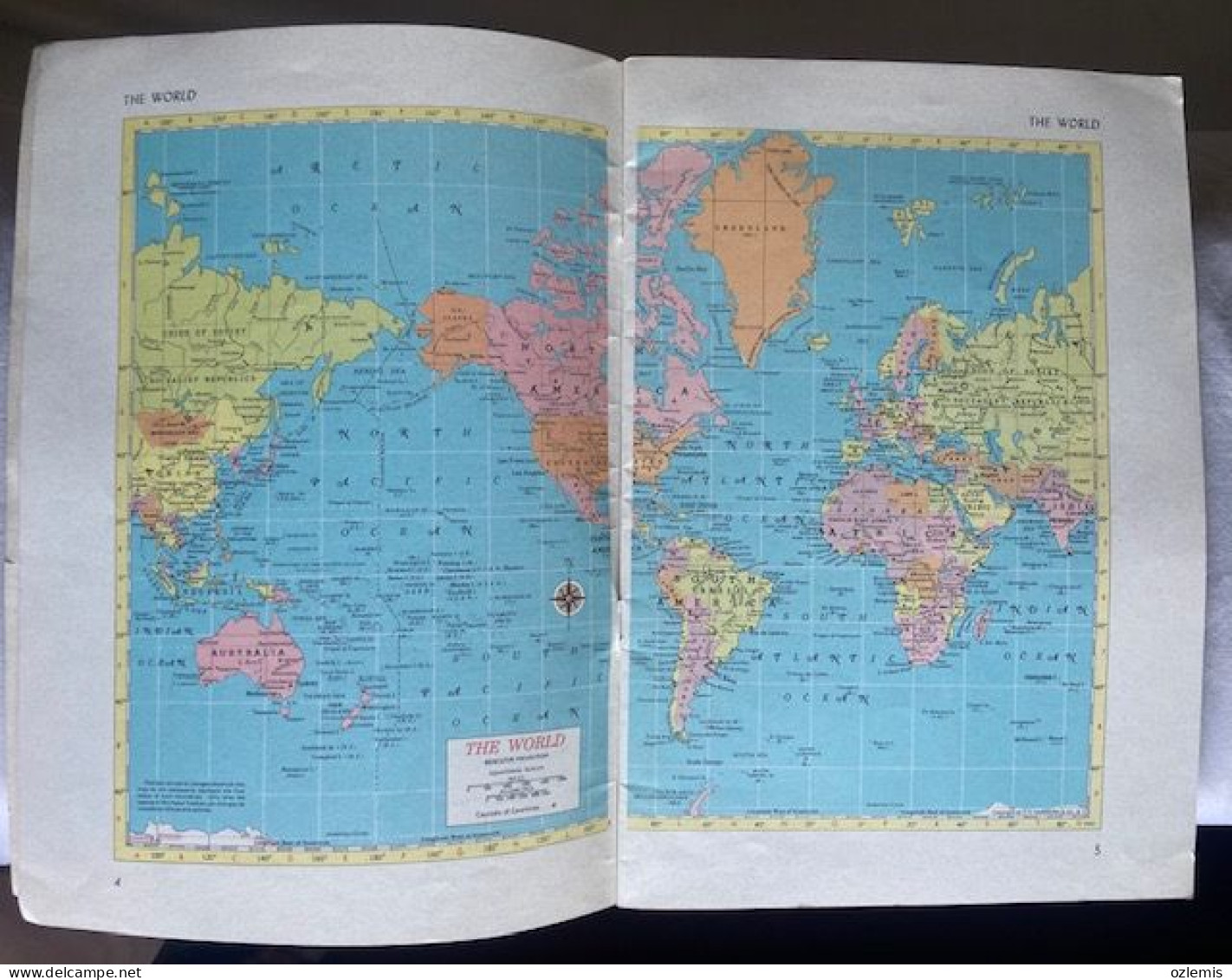 HAMMOND'S WORLD WIDE ATLAS ,31 PAGES, - Atlas, Cartes