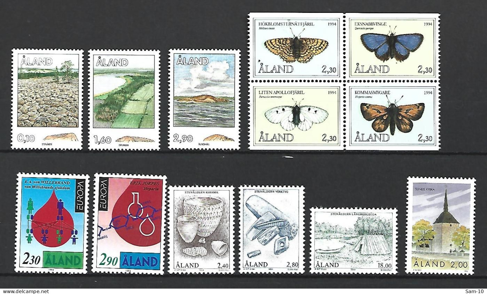 Année 1994 Compléte  Finlande Aland  En Neuf ** N 79/91 - Annate Complete