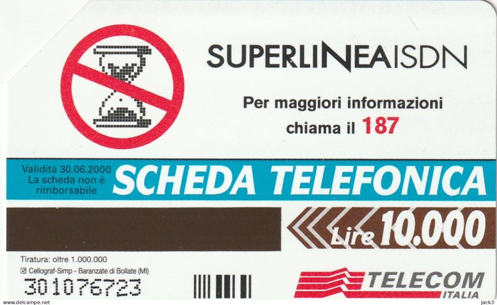 SCHEDA TELEFONICA TELECOM - SUPERLINEA ISDN (2 SCANS) - Public Themes