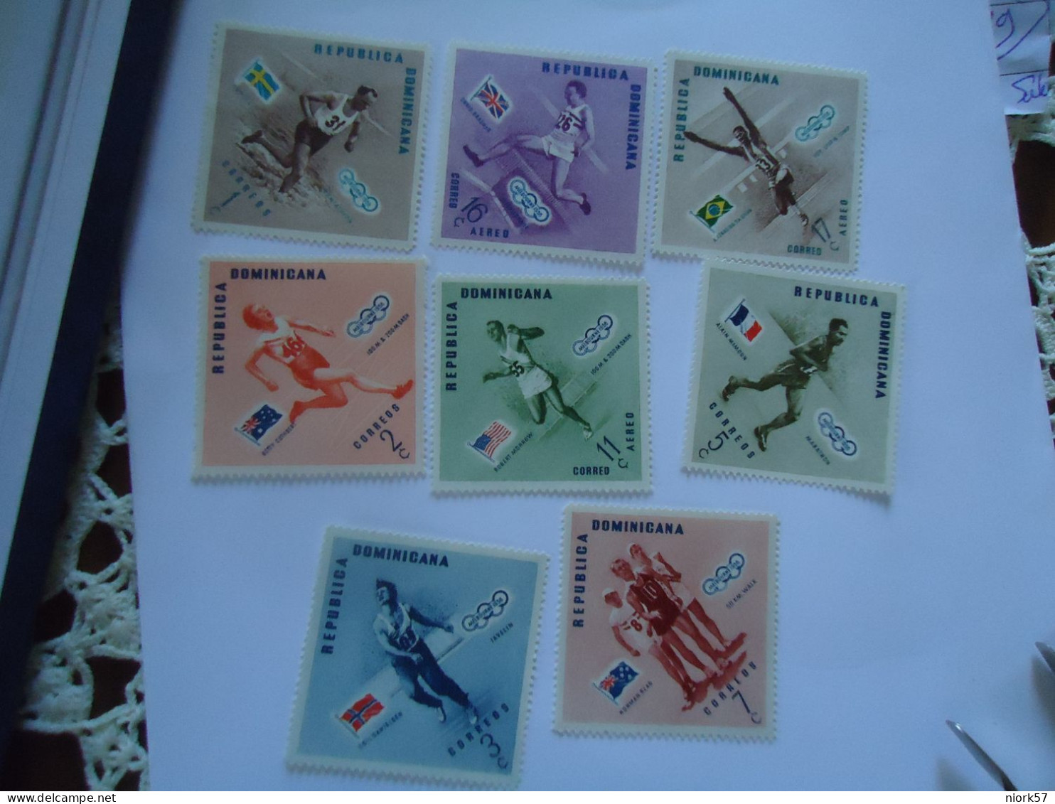 DOMINICAN  MNH   SET 8  OLYMPIC GAMES  MELBOURNE   1956 - Ete 1956: Melbourne