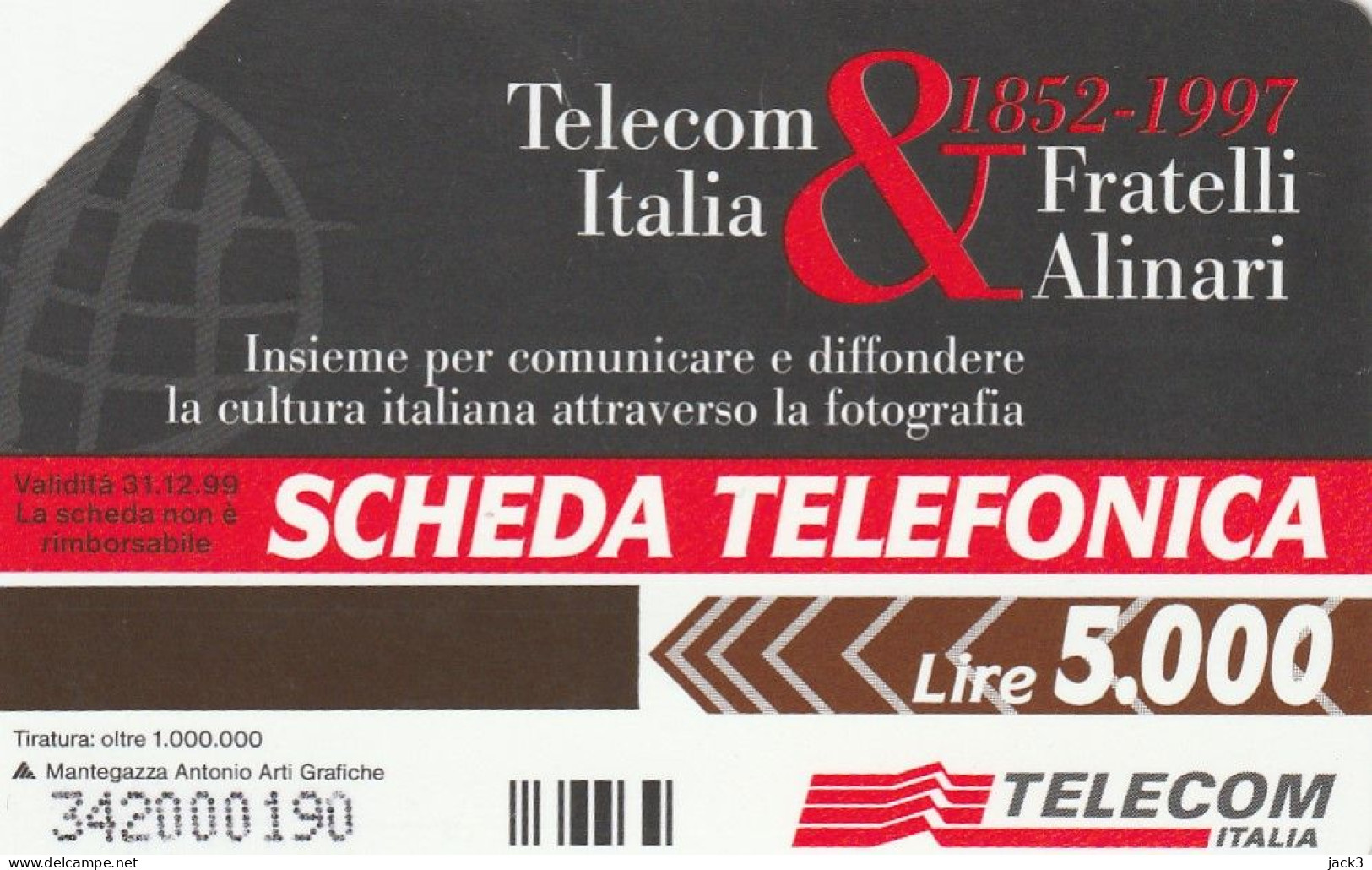 SCEDA TELEFONICA - FRATELLI ALINARI (2 SCANS) - Publieke Thema
