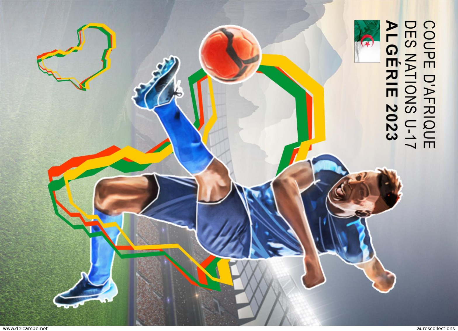 CENTRAL AFRICAN 2023 - STATIONERY CARD - FOOTBALL AFRICA CUP OF NATIONS ALGERIA ALGERIE COUPE D' AFRIQUE HOGGAR - Fußball-Afrikameisterschaft